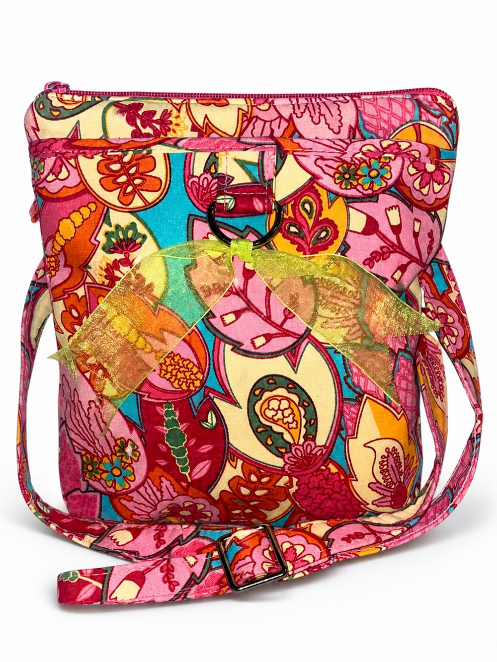 The Royal Standard NWT Cotton Crossbody Bag Purse Colorful Paisley Floral Print
